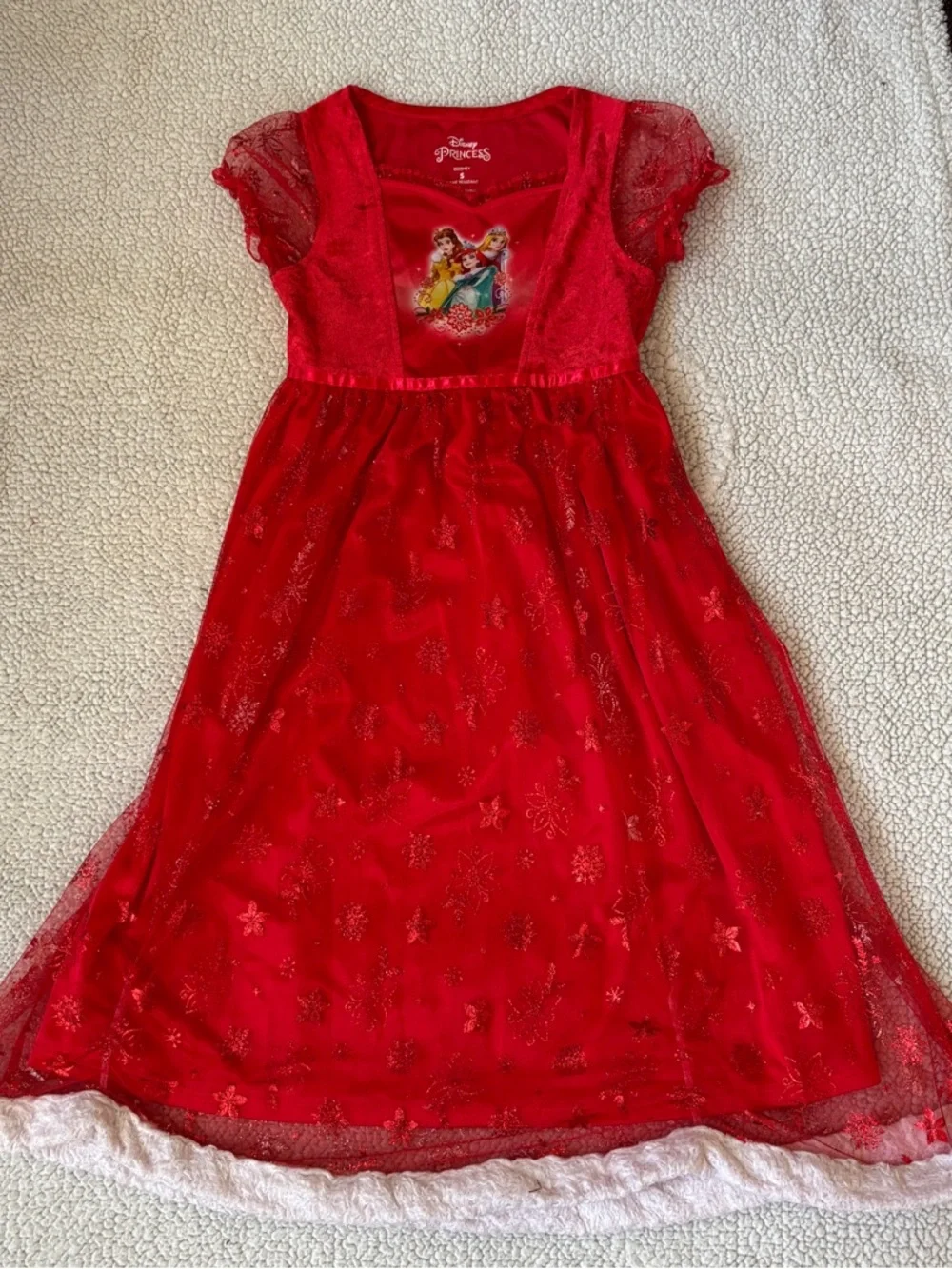 Disney Red Princess Dress with Multicolor Princess Art - Picture 2 of 7